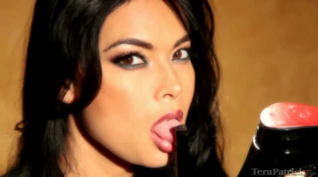 Tera Patrick sexy in a black lace blouse